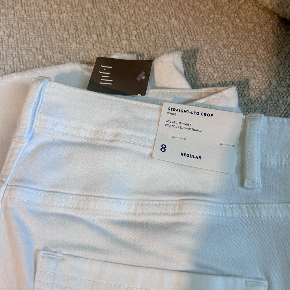J Jill Fringe Hem White Jeans NWT - Picture 8 of 9
